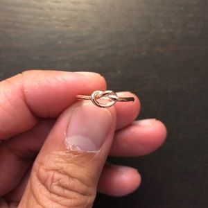 Sterling Silver 925 Heart Infinity Knot Ring